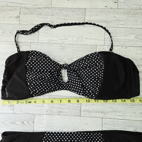 Marilyn Monroe High Waisted Pin-Up Polka Dot Bikini Women's Size Large - Picture 9 of 9